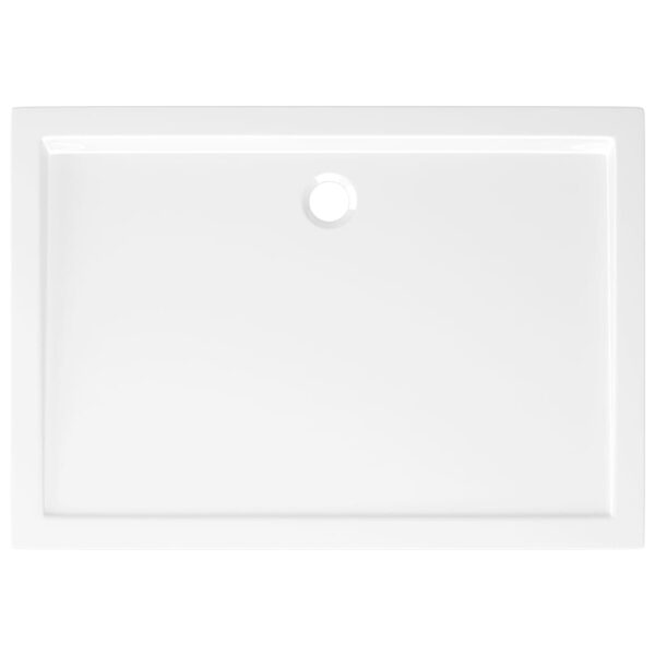 vidaXL Rectangular ABS Shower Base Tray White 31.5"x43.3" - Image 5