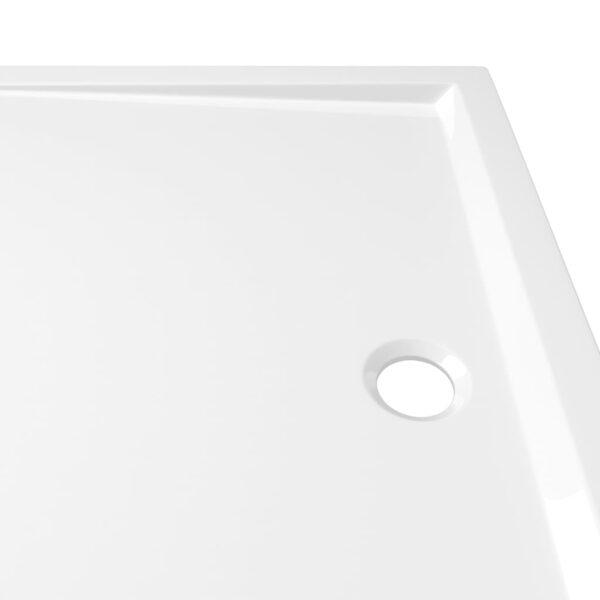 vidaXL Rectangular ABS Shower Base Tray White 31.5"x43.3" - Image 6