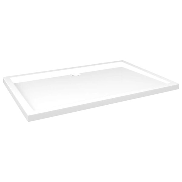 vidaXL Rectangular ABS Shower Base Tray White 31.5"x47.2" - Image 2