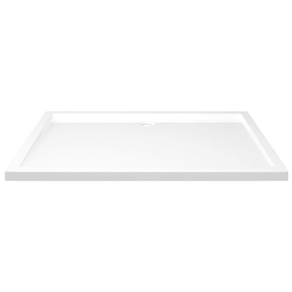 vidaXL Rectangular ABS Shower Base Tray White 31.5"x47.2" - Image 3