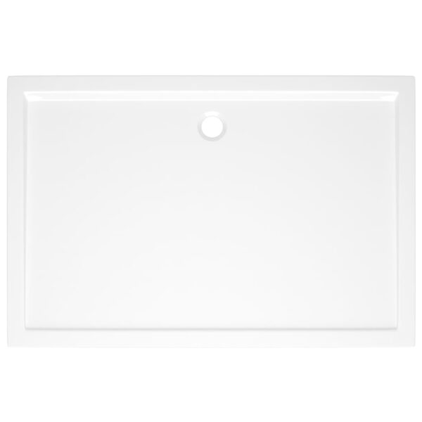 vidaXL Rectangular ABS Shower Base Tray White 31.5"x47.2" - Image 4