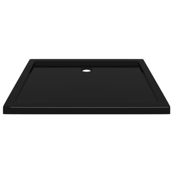 vidaXL Rectangular ABS Shower Base Tray Black 31.5"x39.4" - Image 3