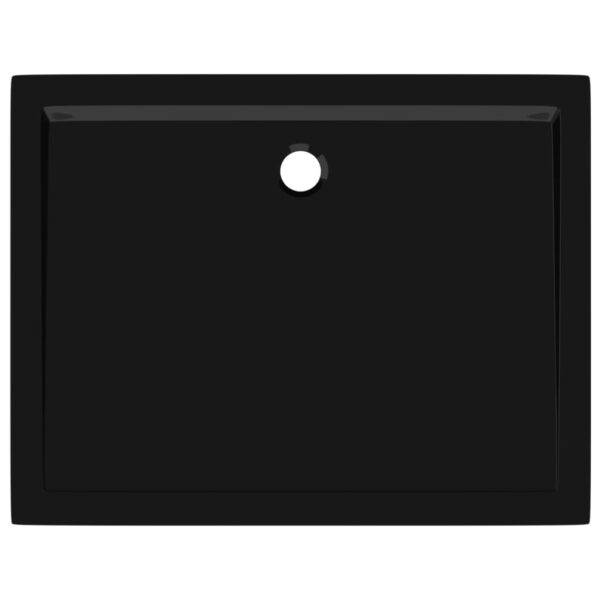 vidaXL Rectangular ABS Shower Base Tray Black 31.5"x39.4" - Image 5