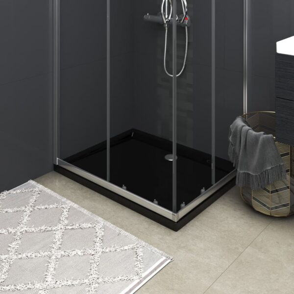 vidaXL Rectangular ABS Shower Base Tray Black 31.5"x39.4"