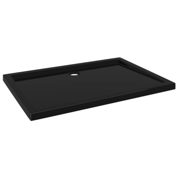 vidaXL Rectangular ABS Shower Base Tray Black 31.5"x43.3" - Image 2