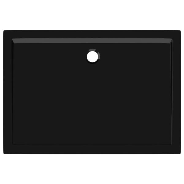 vidaXL Rectangular ABS Shower Base Tray Black 31.5"x43.3" - Image 5