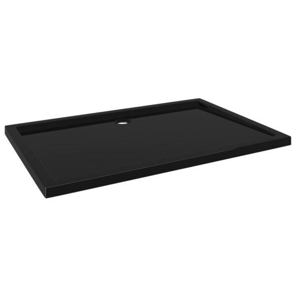 vidaXL Rectangular ABS Shower Base Tray Black 31.5"x47.2" - Image 2