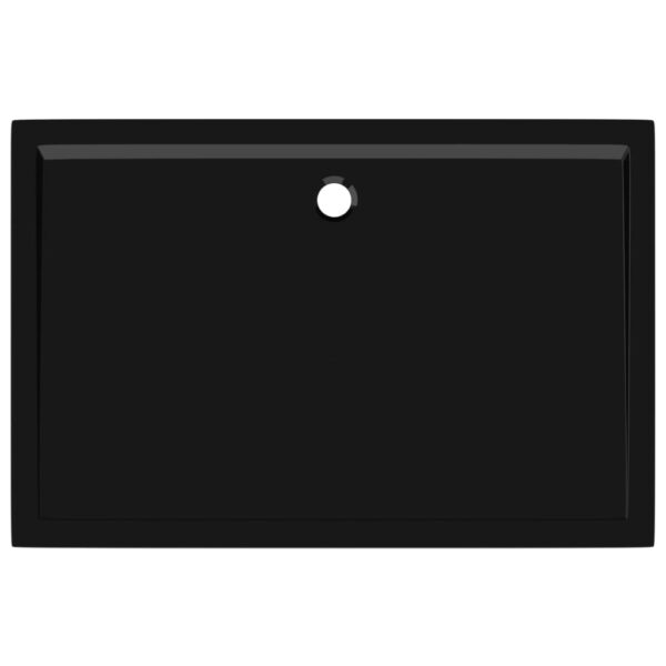 vidaXL Rectangular ABS Shower Base Tray Black 31.5"x47.2" - Image 5