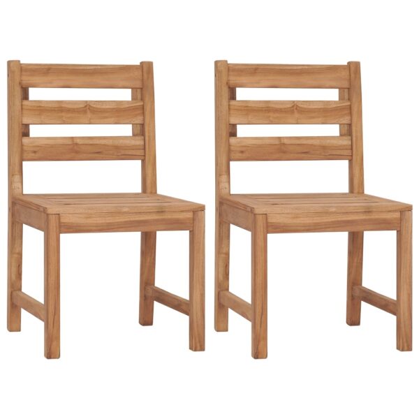 vidaXL Patio Chairs 2 pcs Solid Teak Wood