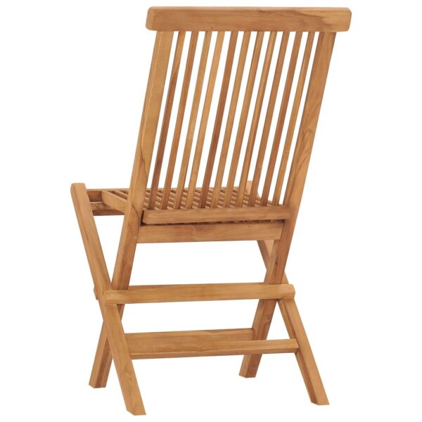 vidaXL Folding Patio Chairs 2 pcs Solid Teak Wood - Image 5