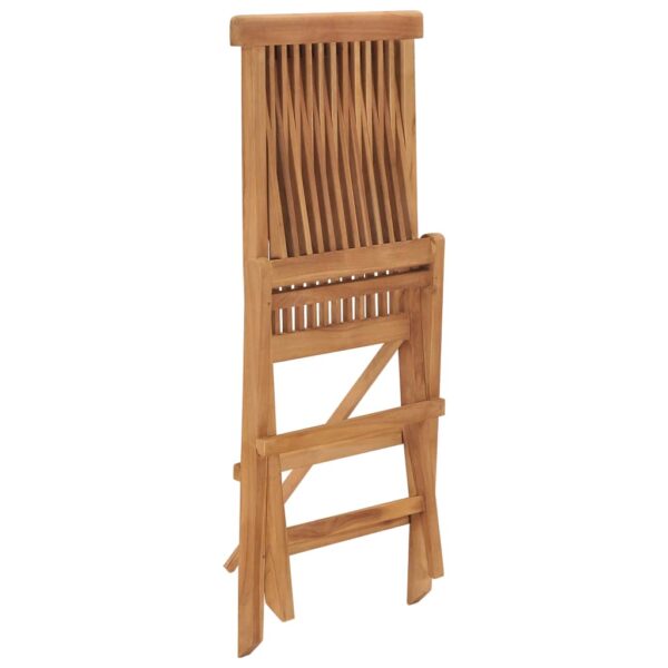 vidaXL Folding Patio Chairs 2 pcs Solid Teak Wood - Image 6