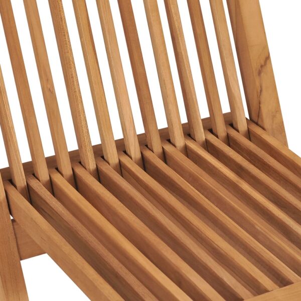 vidaXL Folding Patio Chairs 2 pcs Solid Teak Wood - Image 7