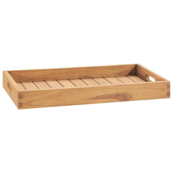 vidaXL Serving Tray 23.6"x13.8" Solid Wood Teak