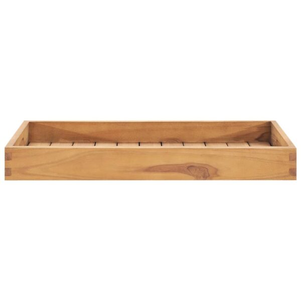 vidaXL Serving Tray 23.6"x13.8" Solid Wood Teak - Image 2