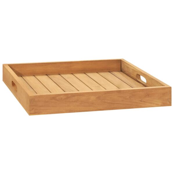 vidaXL Serving Tray 19.7"x19.7" Solid Wood Teak