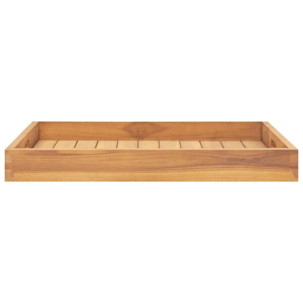 vidaXL Serving Tray 23.6"x23.6" Solid Wood Teak - Image 2