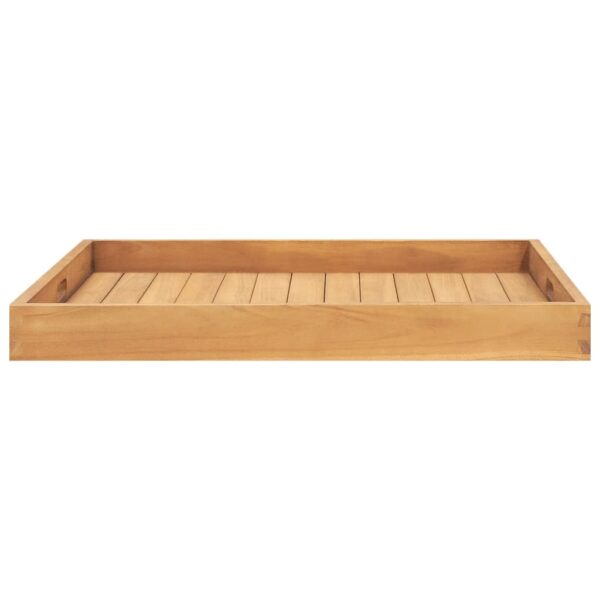 vidaXL Serving Tray 27.6"x27.6" Solid Wood Teak - Image 2