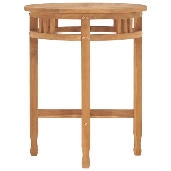 vidaXL Bistro Table Ã˜23.6"x23.6" Solid Teak Wood - Image 2