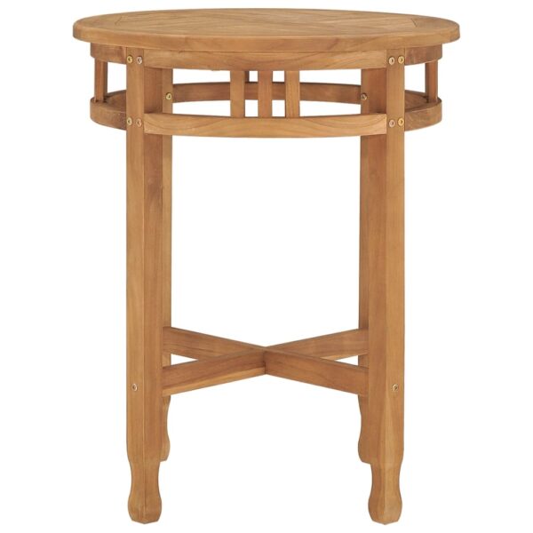 vidaXL Bistro Table Ã˜23.6"x23.6" Solid Teak Wood - Image 3