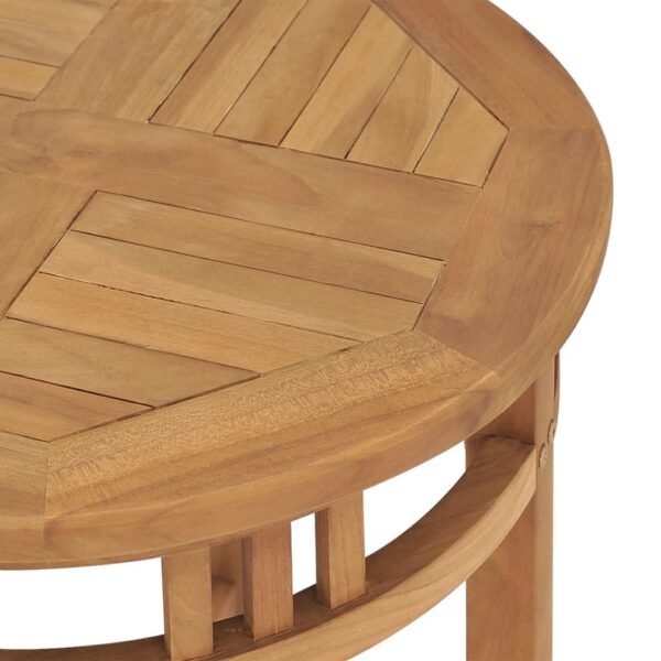 vidaXL Bistro Table Ã˜23.6"x23.6" Solid Teak Wood - Image 5