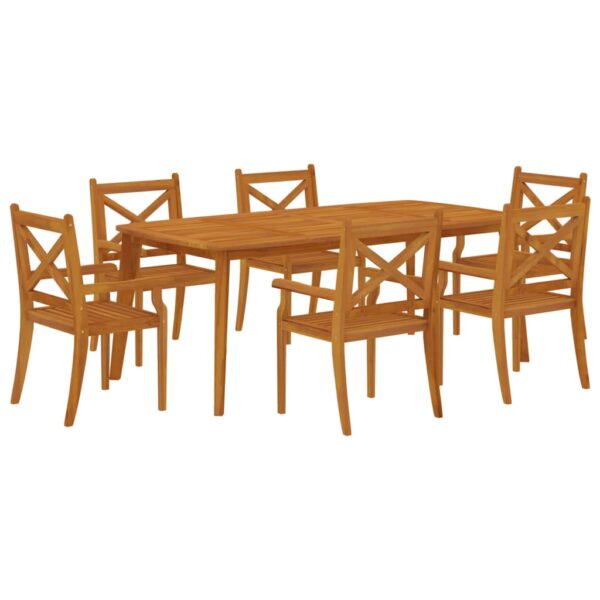 vidaXL 7 Piece Patio Dining Set Solid Wood Acacia - Image 3