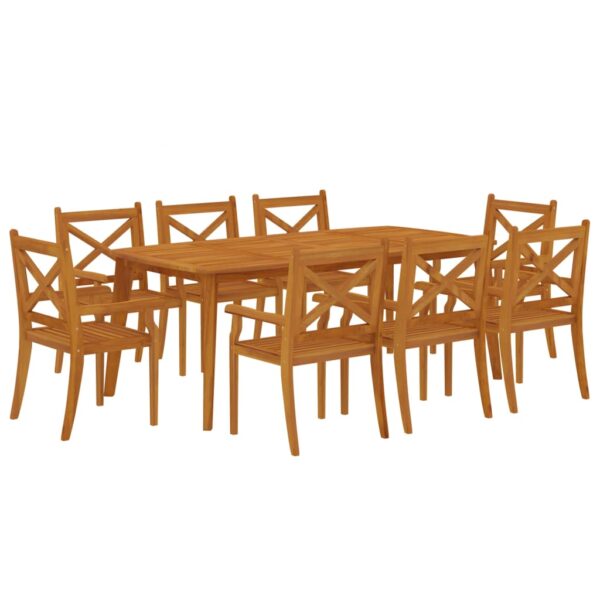 vidaXL 9 Piece Patio Dining Set Solid Wood Acacia - Image 3