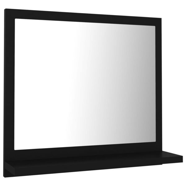 vidaXL Bathroom Mirror Black 15.7"x4.1"x14.6" Engineered Wood - Image 2