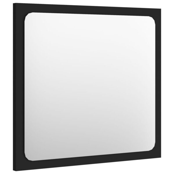 vidaXL Bathroom Mirror Black 15.7"x0.6"x14.6" Engineered Wood - Image 3