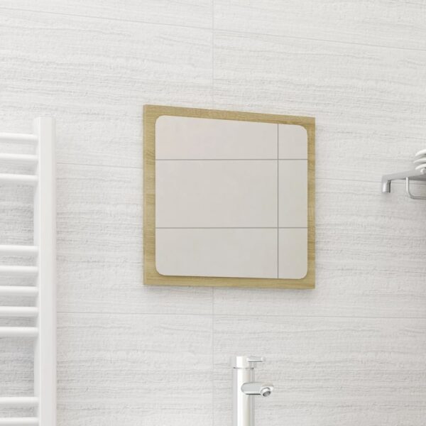 vidaXL Bathroom Mirror Sonoma Oak 15.7"x0.6"x14.6" Engineered Wood