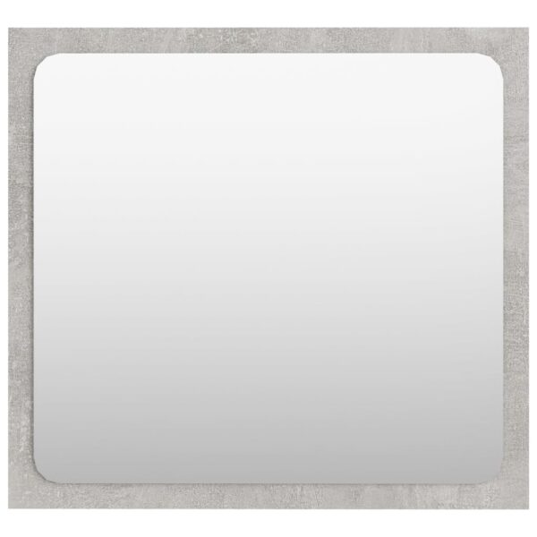 vidaXL Bathroom Mirror Concrete Gray 15.7"x0.6"x14.6" Engineered Wood - Image 2