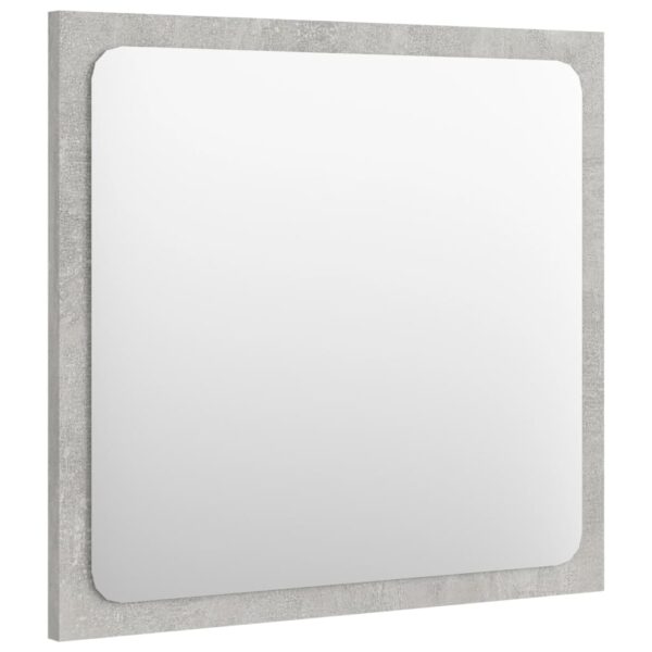 vidaXL Bathroom Mirror Concrete Gray 15.7"x0.6"x14.6" Engineered Wood - Image 3