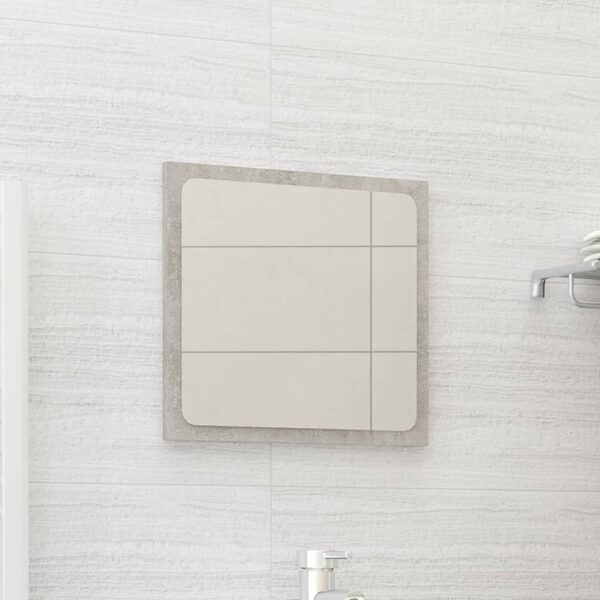 vidaXL Bathroom Mirror Concrete Gray 15.7"x0.6"x14.6" Engineered Wood