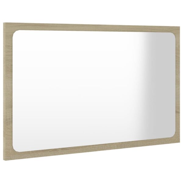 vidaXL Bathroom Mirror Sonoma Oak 23.6"x0.6"x14.6" Engineered Wood - Image 3