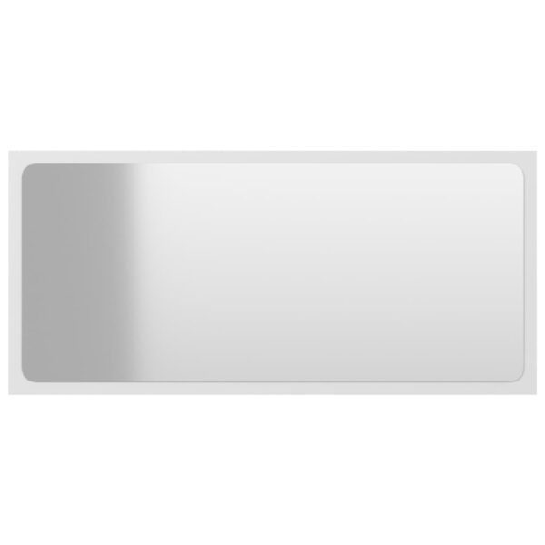 vidaXL Bathroom Mirror White 31.5"x0.6"x14.6" Engineered Wood - Image 2