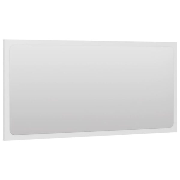 vidaXL Bathroom Mirror White 31.5"x0.6"x14.6" Engineered Wood - Image 3