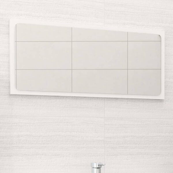 vidaXL Bathroom Mirror White 31.5"x0.6"x14.6" Engineered Wood