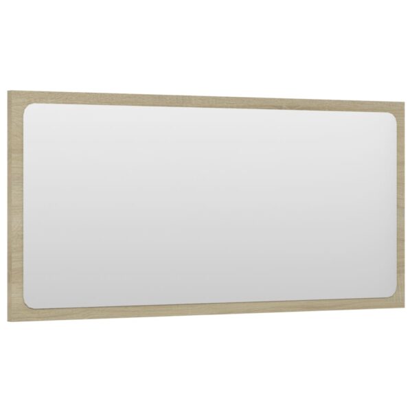 vidaXL Bathroom Mirror Sonoma Oak 31.5"x0.6"x14.6" Engineered Wood - Image 3