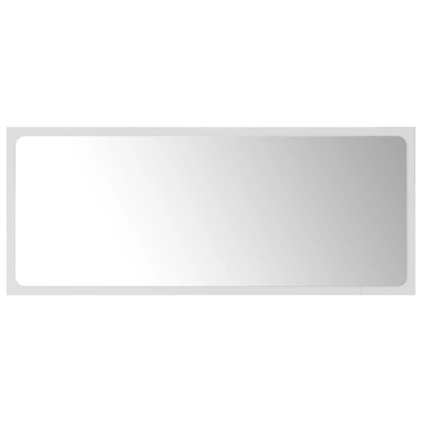 vidaXL Bathroom Mirror White 35.4"x0.6"x14.6" Engineered Wood - Image 2