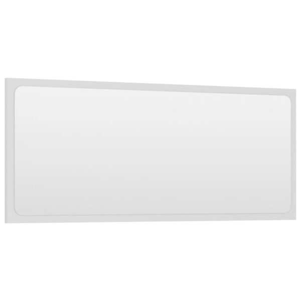 vidaXL Bathroom Mirror White 35.4"x0.6"x14.6" Engineered Wood - Image 3