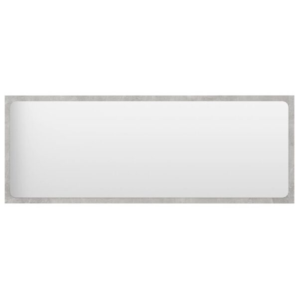 vidaXL Bathroom Mirror Concrete Gray 39.4"x0.6"x14.6" Engineered Wood - Image 2