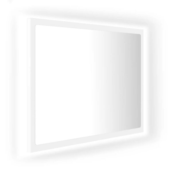 vidaXL LED Bathroom Mirror White 23.6"x3.3"x14.6" Acrylic - Image 2