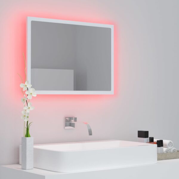 vidaXL LED Bathroom Mirror White 23.6"x3.3"x14.6" Acrylic - Image 11