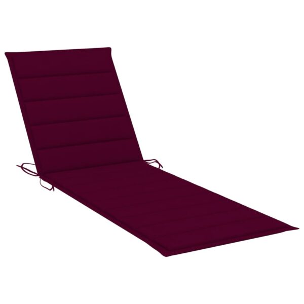 vidaXL Patio Sun Lounger with Table and Cushion Solid Wood Acacia - Image 8