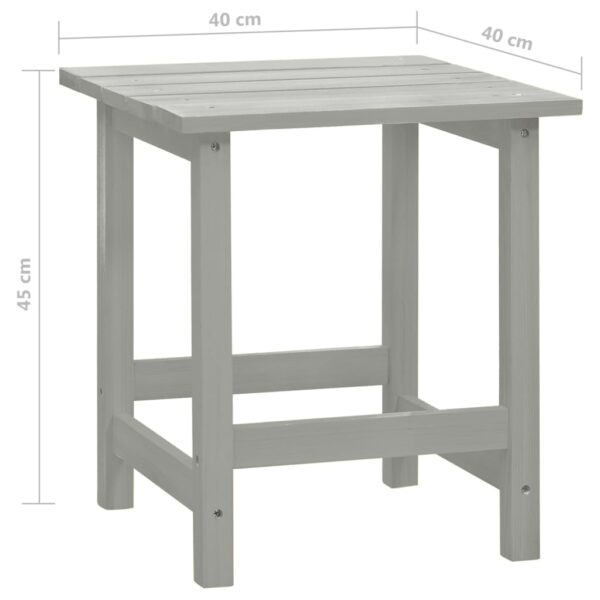 vidaXL Patio Adirondack Chair with Table Solid Fir Wood Gray - Image 12