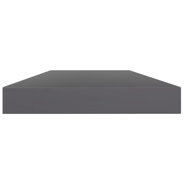 vidaXL Bookshelf Boards 4 pcs High Gloss Gray 15.7"x3.9"x0.6" Engineered Wood - Image 3