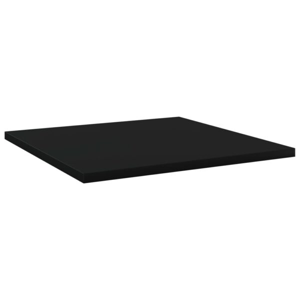 vidaXL Bookshelf Boards 8 pcs Black 15.7"x15.7"x0.6" Engineered Wood - Image 2