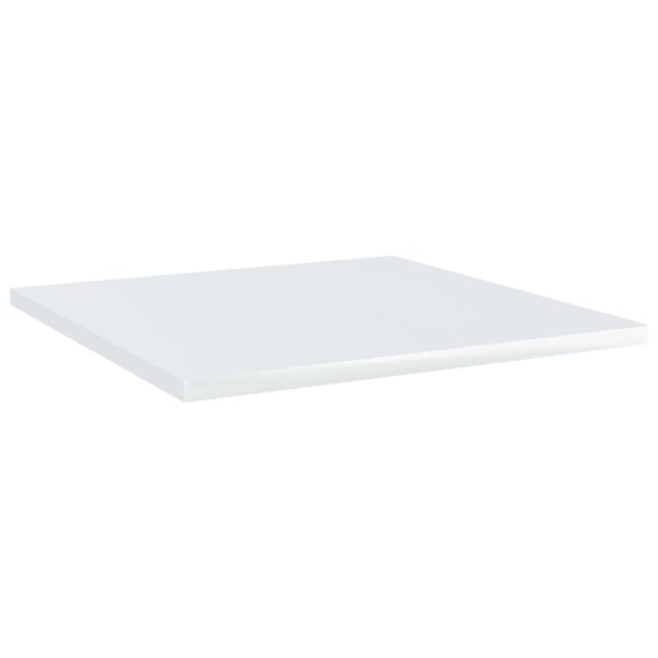 vidaXL Bookshelf Boards 4 pcs High Gloss White 15.7"x15.7"x0.6" Engineered Wood - Image 2