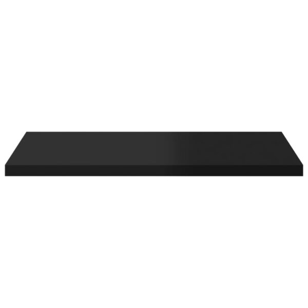 vidaXL Bookshelf Boards 8 pcs High Gloss Black 15.7"x15.7"x0.6" Engineered Wood - Image 5