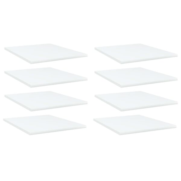 vidaXL Bookshelf Boards 8 pcs White 15.7"x19.7"x0.6" Engineered Wood