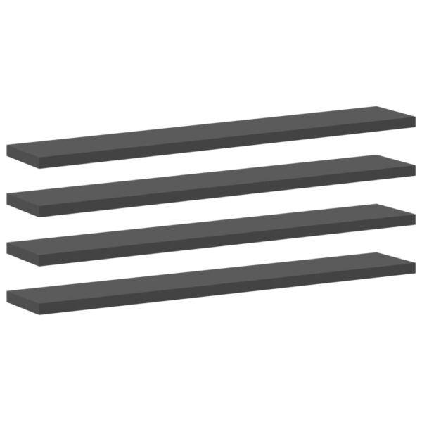 vidaXL Bookshelf Boards 8 pcs Gray 23.6"x3.9"x0.6" Engineered Wood - Image 2